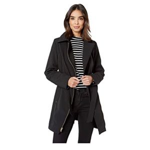 Via Spiga asymmetrical Soft Shell Trench Coat.